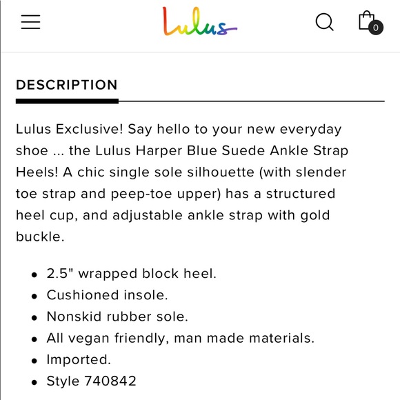 Lulu's Blue Ankle Strap Heels - Picture 8 of 8